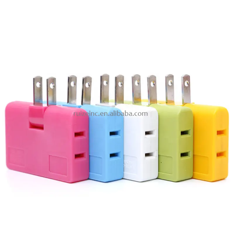 Plug Mini Outlet Power Converter Rotate Charger Wall Socket Adapter Splitter Converter Socket One To Three Power Conversion