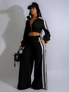 Conjunto de Traje Casual de Dos Piezas para Mujer, Tejido a Medida, Estampado Vintage, para Otoño e Invierno, Ecológico, Transpirable, con Logotipo Frontal, Marca RUIQUWIN - Product Image 2