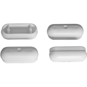 Pare-chocs pour sièges emboîtables 48 x 18 mm, inserts de protection en plastique blanc - Product Image 1