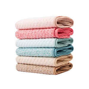 Grid Patterned Yarn Dyed Small <b>Square</b> Towel With Rounded Corners Overlocked <b>Edges</b> Quick Drying Kitchen Cleaning Dishcloth - Product Image 2