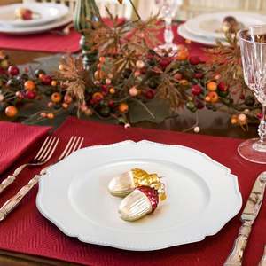 Assiettes de présentation en céramique avec bordure argentée, motif floral émaillé, design ajouré complexe, <span class=keywords><strong>bleu</strong></span> <span class=keywords><strong>terre</strong></span> <span class=keywords><strong>cuite</strong></span>, pour dîner, en gros - Product Image 2