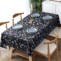 Tissu jacquard à motif de feuilles multicolores pour nappe, textile d'ameublement tissé, housse de table personnalisée OEM ODM