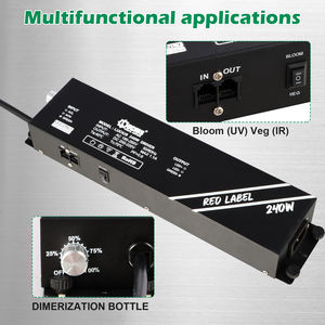 ไฟปลูกต้นไม้ LED ปรับความสว่างได้ 240W พร้อมหลอด LM301B Far Red 660nm โครงสร้างอะลูมิเนียม สำหรับการปลูกและการเร่งการออกดอกของพืช - Product Image 4