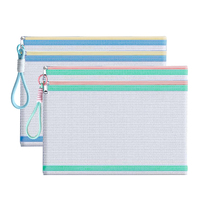 Bolsa para archivos con rejilla transparente, bolsa de almacenamiento de documentos de oficina para clasificación por materias, bolsa de almacenamiento para exámenes, bolsa para papeles de prueba