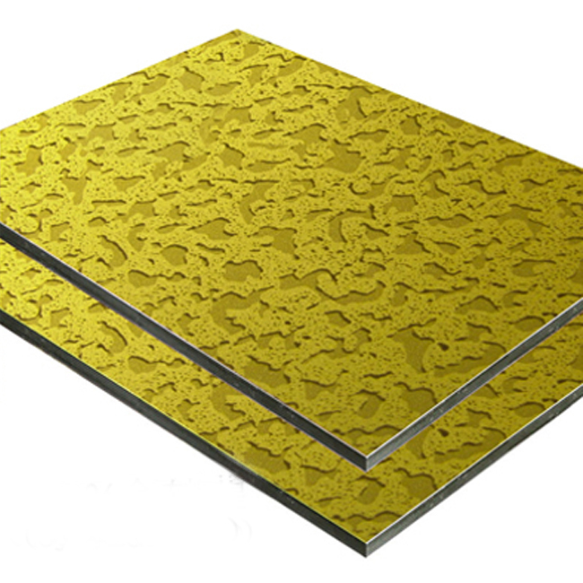 4'x8 PE/PVDF/FEVE Revêtement En Bois Texture A2 Panneau Composite En Aluminium Ignifuge et ACP Feuille pour Mur