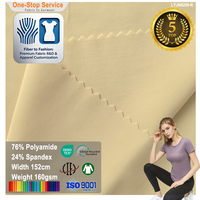 Tissu extensible en mélange de polyamide spandex tricoté en chaîne douce pour vêtements de sport-Service personnalisé à guichet