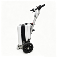 Scooter électrique pliable ultra-léger à 3 roues, approuvé par les compagnies aériennes, avec batterie au lithium, portable, pliage rapide, valise de voyage pour seniors