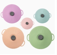 Couvercle de pot en silicone anti-fuite avec logo client