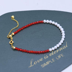 Zhuji <b>Freshwater</b> 4-5mm Near Circular White <b>Pearl</b> <b>Bracelet</b> Strong Light Minimalist Handmade S925 Silver Fine Flaws for Baby - Product Image 1