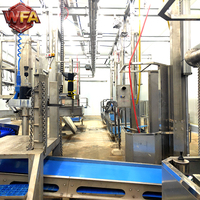 Ligne d'abattage de bétail robuste WFA, machine d'abattage halal avec moteur et pompe, 120-200 pièces/heure, approvisionnement direct usine