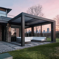 Pavillon commercial en aluminium robuste pour hôtels, restaurants, cafés, espaces événementiels, avec parois latérales amovibles, sacs de rangement, auvent imperméable