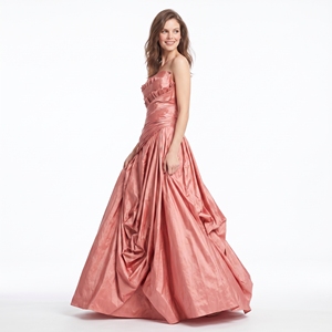 Vestido <span class=keywords><strong>de</strong></span> Noche <span class=keywords><strong>de</strong></span> Satén Estilo Vintage Rosa Empolvado, Sin Tirantes, con Volantes en Capas, Falda Larga Drapeada, para <span class=keywords><strong>Fiesta</strong></span> <span class=keywords><strong>de</strong></span> Graduación 2026 - Product Image 3