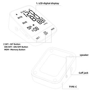 Sfigmomanometro Elettronico Premium con Schermo Ultra da 5 Pollici, Misuratore di <span class=keywords><strong>Pressione</strong></span> Sanguigna Digitale Automatico per Braccio Superiore - Product Image 5