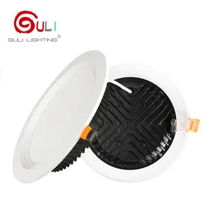 Lampu Panel Led tersembunyi bulat, lampu langit-langit turun harga grosir Modern tidak berkedip Ultra ramping 6w 9w 12w 18w 24w 30w OEM sendiri