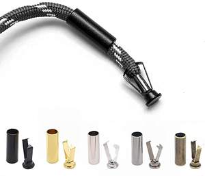 कस्टम जूते का फीता टिप्स सिर और डोरियों के लिए अंत धातु Aglets बेलनाकार प्रतिस्थापन सिर जूता Shoestrings कपड़े - Product Image 5