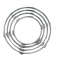 18/20/22/24inch Chrome with 10 Holes 1.5mm Thick Drum Hoop Sliver Percussion Drum Accessory