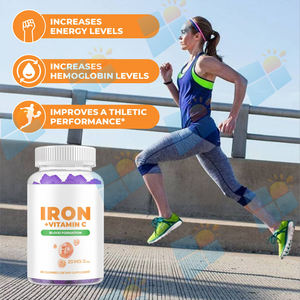 סוני יצרן מקורי (OEM) יצרן עיצוב מקורי (ODM) מותג פרטי בכמויות גדולות, סוכריות גומי טבעוניות וחלאלות עם 20 מ\\\"ג ברזל וויטמין C לתמיכה חיסונית לילדים ומבוגרים - Product Image 4