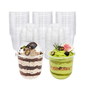 14oz 16oz phân hủy sinh học PLA hình chữ U lấy đi ly có nắp đậy ly nhựa cho Cheesecake Sundae salad thân thiện với môi - Product Image 1