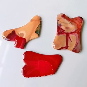 Cuidado personal de la belleza 2020 auténtico <span class=keywords><strong>jaspe</strong></span> de mookaite gua sha Ojo de piedra máscara de Punta guastone - Product Image 5