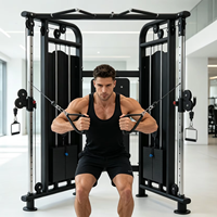 Appareil d'entraînement multifonctionnel commercial à double poulie réglable pour exercices de bras et de poitrine, avec pile de poids de 80-120*2 kg