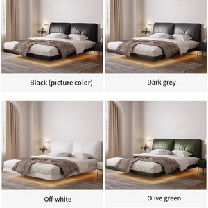 <span class=keywords><strong>Lit</strong></span> en bois <span class=keywords><strong>suspendu</strong></span> flottant pour deux personnes Style italien moderne, élégant et confortable - Product Image 6