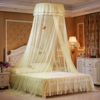 Nouvelle moustiquaire suspendue ronde en dentelle pour lit de princesse, moustiquaire de sol ronde en dentelle, rideau de lit anti-insectes, literie d'été