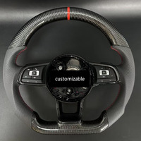 Volant en fibre de carbone personnalisé pour Volkswagen Touran Tiguan Polo Passat Golf Jetta, adaptable pour l'ancien et le nouveau modèle, plug and play