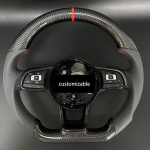 Volant en fibre de carbone neuf avec revêtement Alcantara pour Volkswagen Touran, Tiguan, Polo, Golf, Jetta – Installation Plug and Play - Product Image 3