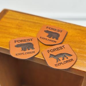 Eco-friendly Custom Logo Embossed Pu Leather Patches for Garment - Product Image 1