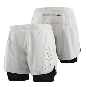 <strong>Men's</strong> 2-in-1 Casual Workout Running <strong>Shorts</strong> with 5\" Quick Dry Training Gym <strong>Short</strong> Solid Canvas Fabric <strong>Longer</strong> Liner Running <strong>Shorts</strong> - Product Image 1