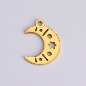 Ciondolo Yin Yang Gossip 30 Sole Luna Mano Pentagramma Lucidato a Specchio Luna Fatto a Mano per Creare Orecchini e Collane Fai-da-Te - Product Image 6