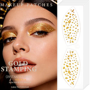 <span class=keywords><strong>Tatuaggi</strong></span> Temporanei Personalizzati Impermeabili per Occhi e Viso, Glitter Metallici Dorati per Donne e Ragazze, Set da Sei Pezzi - Product Image 1