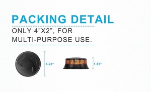 1xPCS Luz de Baliza Ámbar de 4.2 Pulgadas con Montaje de Tornillos, Luces Intermitentes de Advertencia de Seguridad para Camiones, Tractores, Carritos de Golf, Quitanieves, Vehículos Postales - Product Image 5