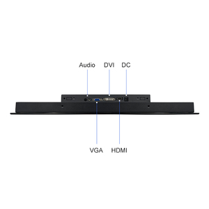 Monitor industri 19 inci, layar industri VGA kapasitif layar sentuh persegi bingkai logam TFT tanam datar murni OEM - Product Image 2