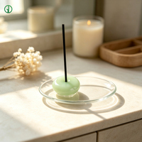 Support de petit bâton d'encens portable en verre pour décoration intérieure au design de style nordique personnalisé Produit spirituel pour bâton