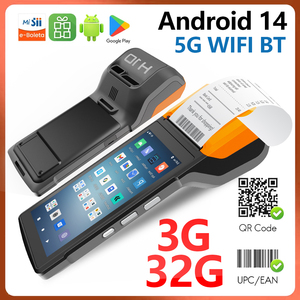 Mini escáner de código de barras POS móvil multifuncional 6 pulgadas Android <span class=keywords><strong>PDA</strong></span> impresora de papel térmico integrada NFC <span class=keywords><strong>WiFi</strong></span> de mano - Product Image 2