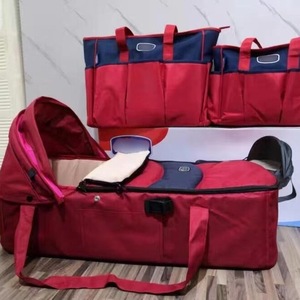 Juego de bolsas para pañales, bolsa de viaje para bebé de tela Oxford de gran capacidad, 6 piezas, con cambiador y soporte para biberón, color azul - Product Image 2