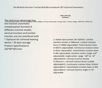 Lit de traction cervicale et lombaire 3D à micro-ordinateur avec affichage numérique automatique pour rééducation et étirement