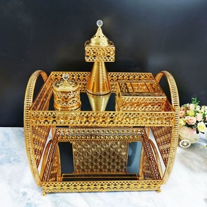 Trung Đông Arabian Bàn cà phê hương Burner <span class=keywords><strong>Set</strong></span> ánh sáng sang trọng với kim cương cao cấp kim loại trang trí <span class=keywords><strong>Set</strong></span> - Product Image 5