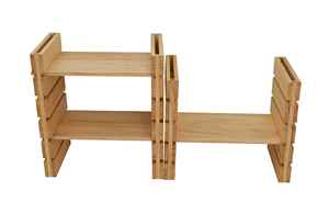 Estante de Madera con Paleta, Estantes de Almacenamiento Multifuncionales, Estante Expandible para Archivos, Organizador de Espacio de Trabajo de Madera, Soporte para Suministros de Oficina en Casa - Product Image 2