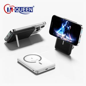 Batterie externe portable ultra-mince de haute qualité 5000mAh 10000MAH en alliage d'aluminium avec chargeur magnétique sans fil pour téléphone - Product Image 1