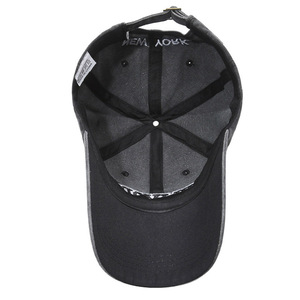<b>New</b> <b>York</b> Embroidered Baseball <b>Cap</b> Washed Cotton Sun Protection Unisex Duckbill Hat Canvas Material Multiple Colors Available - Product Image 4