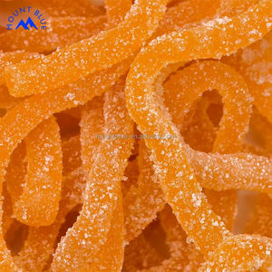 Forma de cinta multicolor Soft Chewy Juicy Vibrant Tangy Plump Zesty Fruity Tasty Roll Caramelos Fruit Roll Ups Worm Sour Candy - Product Image 1