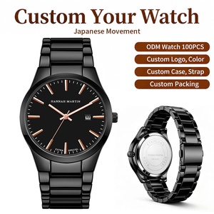 Customizable <b>Watches</b> Men <b>Watch</b> Low Moq Stainless Steel <b>Watch</b> OEM <b>Black</b> MInimalist 10ATM Waterproof Business Quartz <b>Watches</b> Man - Product Image 1