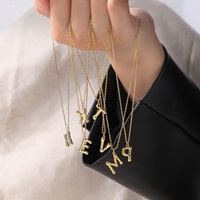 Collier avec pendentif lettre initiale en forme de bulle, en argent sterling 925, bijoux fins personnalisés, 26 lettres de l'alphabet, plaqué or 18 carats pour femmes