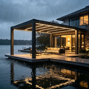RKOVE - Toldo Rectangular Motorizado de Gran Envergadura, de Grado Ingeniería, Moderno, Resistente al Viento, Lluvia y Nieve, para Todo Tipo de Clima - Product Image 5