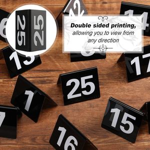 Porte-cartes de table en acrylique double face pour table de mariage 1-25, pour banquets de restaurant et réception - Product Image 4