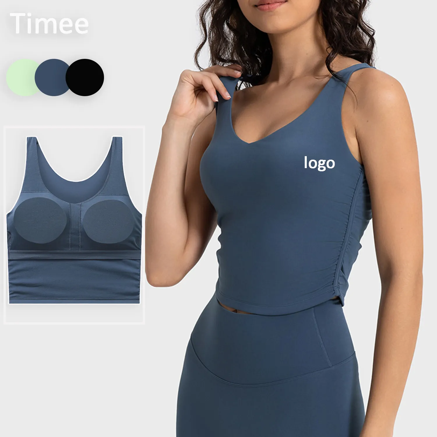 new products Skin friendly cloud heat velvet with chest pad yoga vest fold waist slimming sports underwear vest