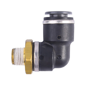 SMC Push-In Elbow 90 Degree Rotatable Male Quick Connect Pneumatic Fitting KV2L Brass For Pneumatics Industry - Product Image 2