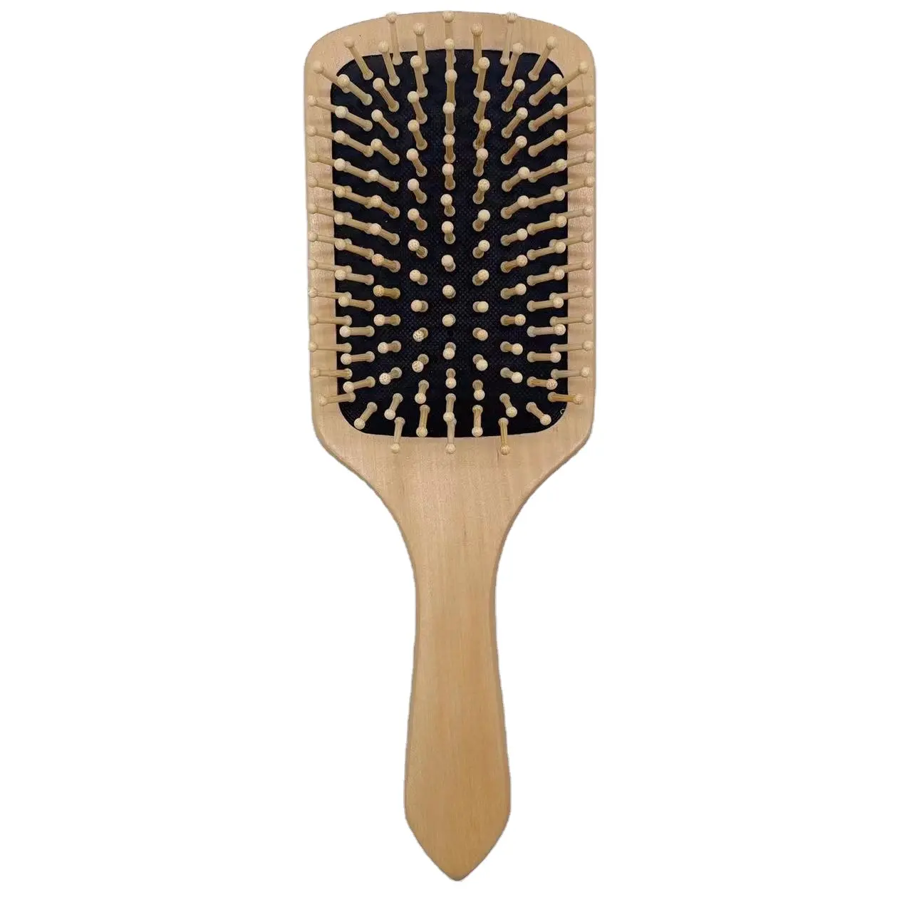 2022 New Design Natural Wooden Wood Detangling Hair Brush Detangler Zero Waste Detangler Paddle Hairbrush